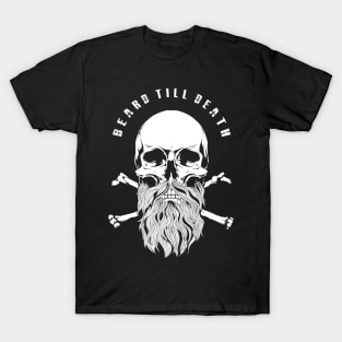 Beard Till Death Bearded Skull T-Shirt